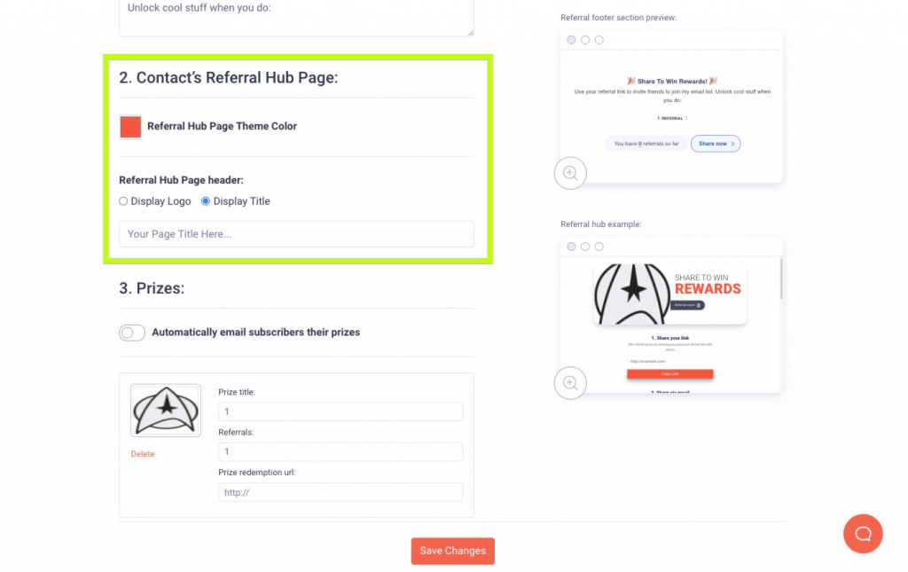 Customize your referral hub