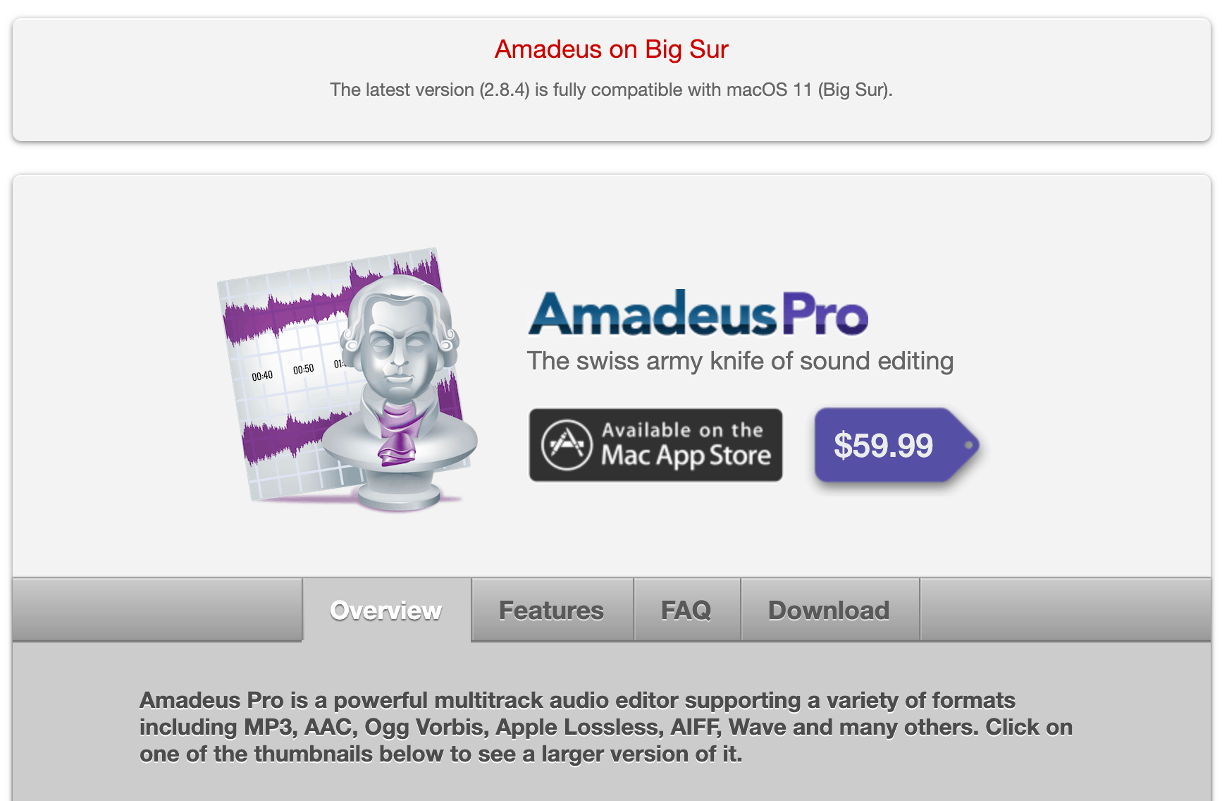 Best audio editing software - Amadeus Pro