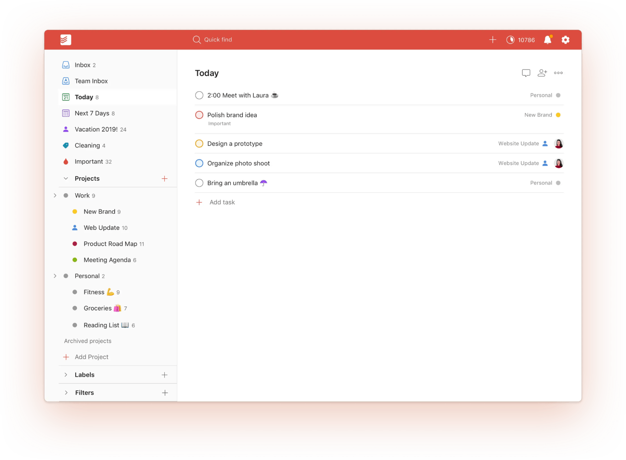 best to do list app - todoist