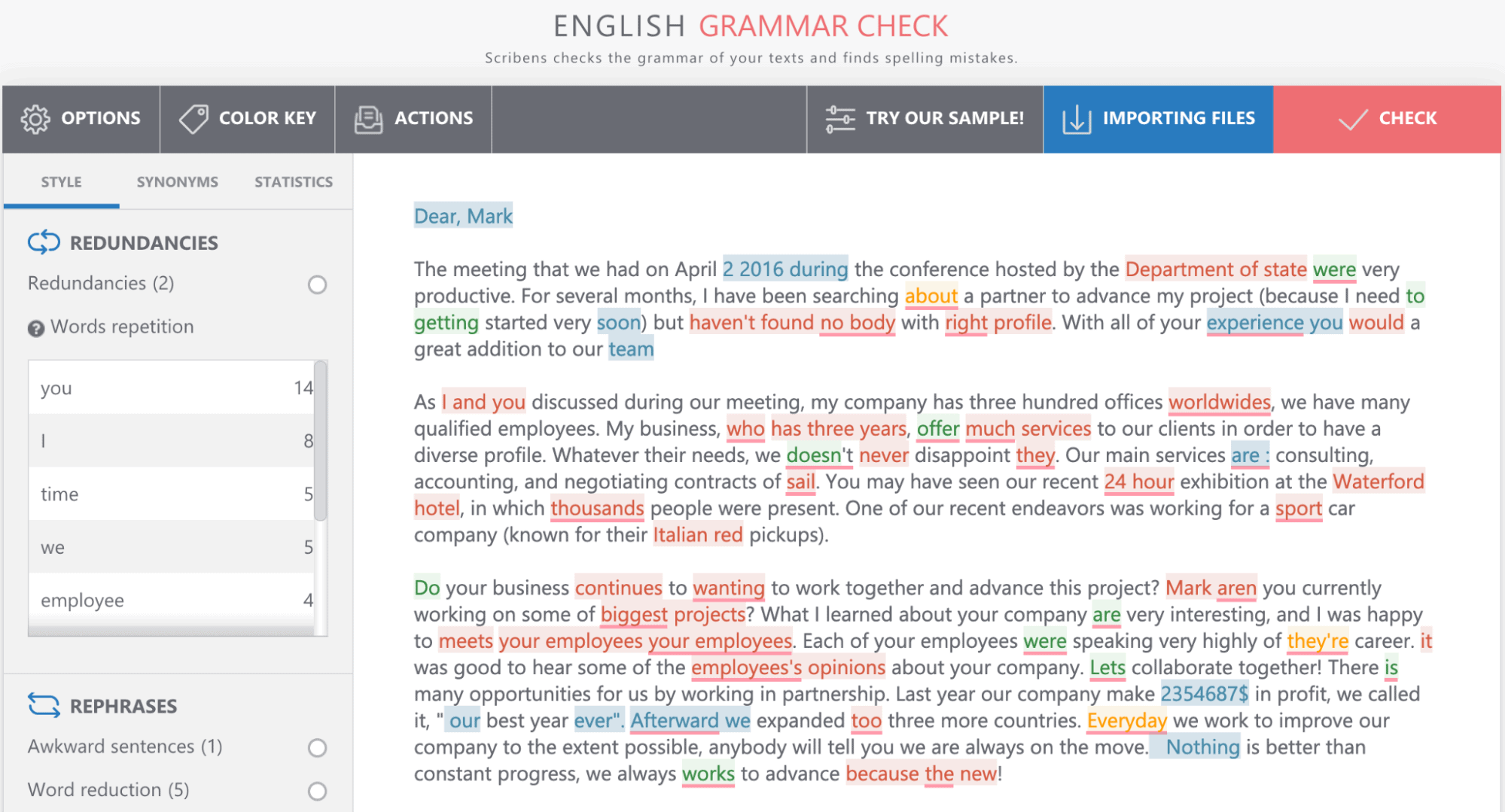 best grammar checkers - Scribens
