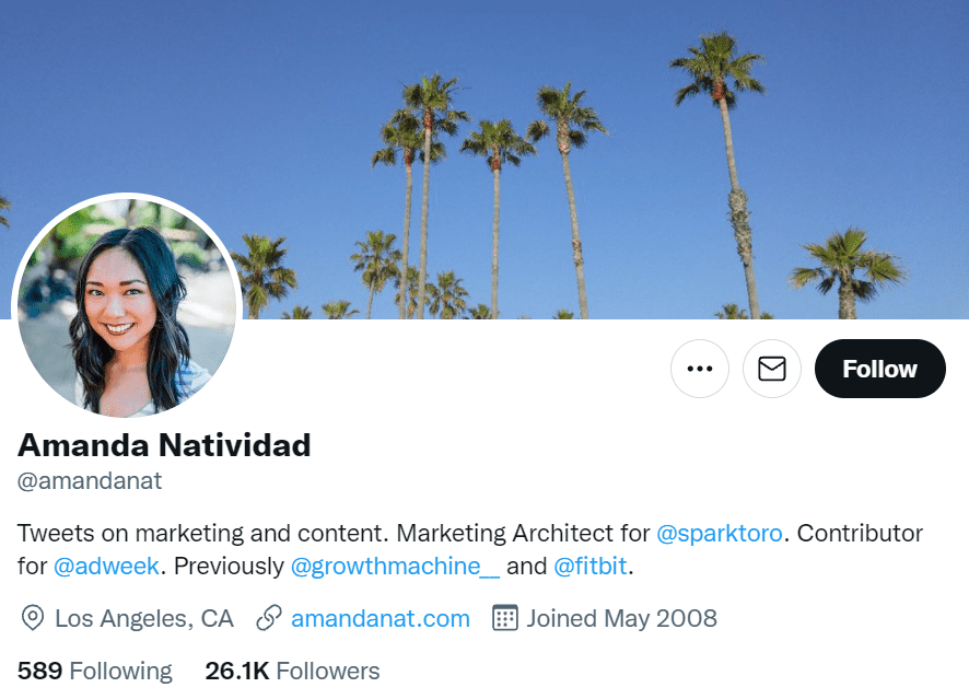 Amanda's Twitter Profile