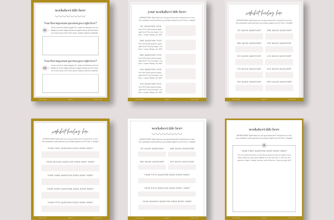 Canva Workbook Template