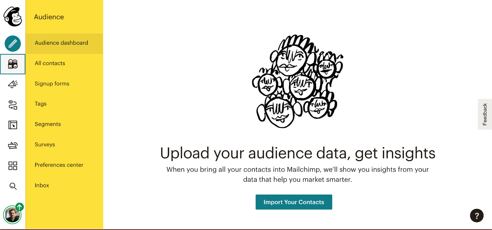 Mailchimp core features - Audience Dashboard