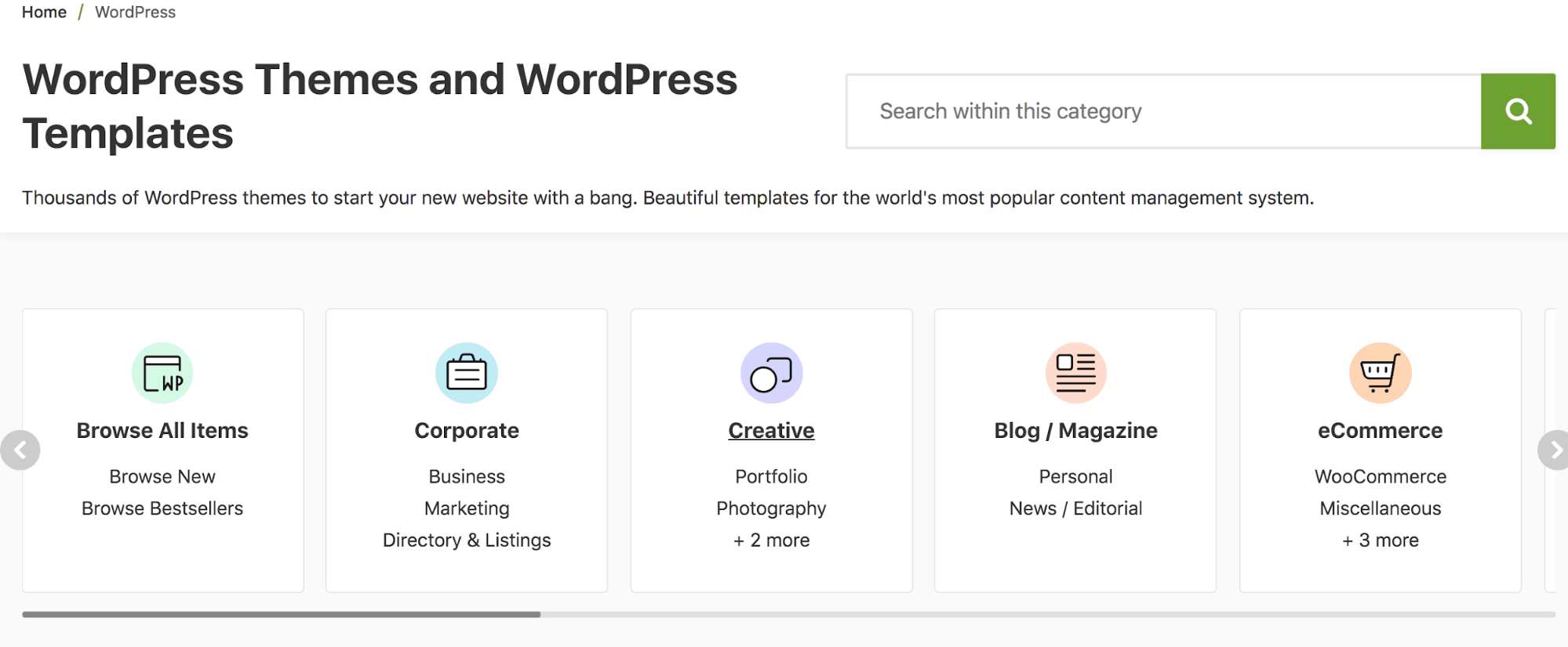 Squarespace vs WordPress - Theme Forest