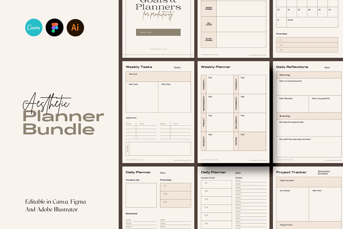 Aesthetic Planner Bundle 