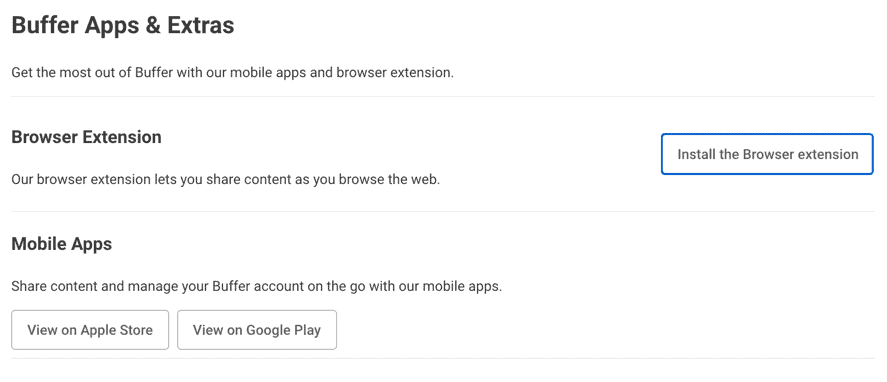 Buffer Apps & Extra