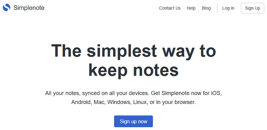 Evernote alternative - SimpleNote