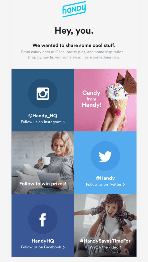 Handy's social media