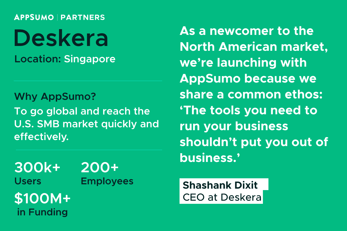 AppSumo Partner Deskera