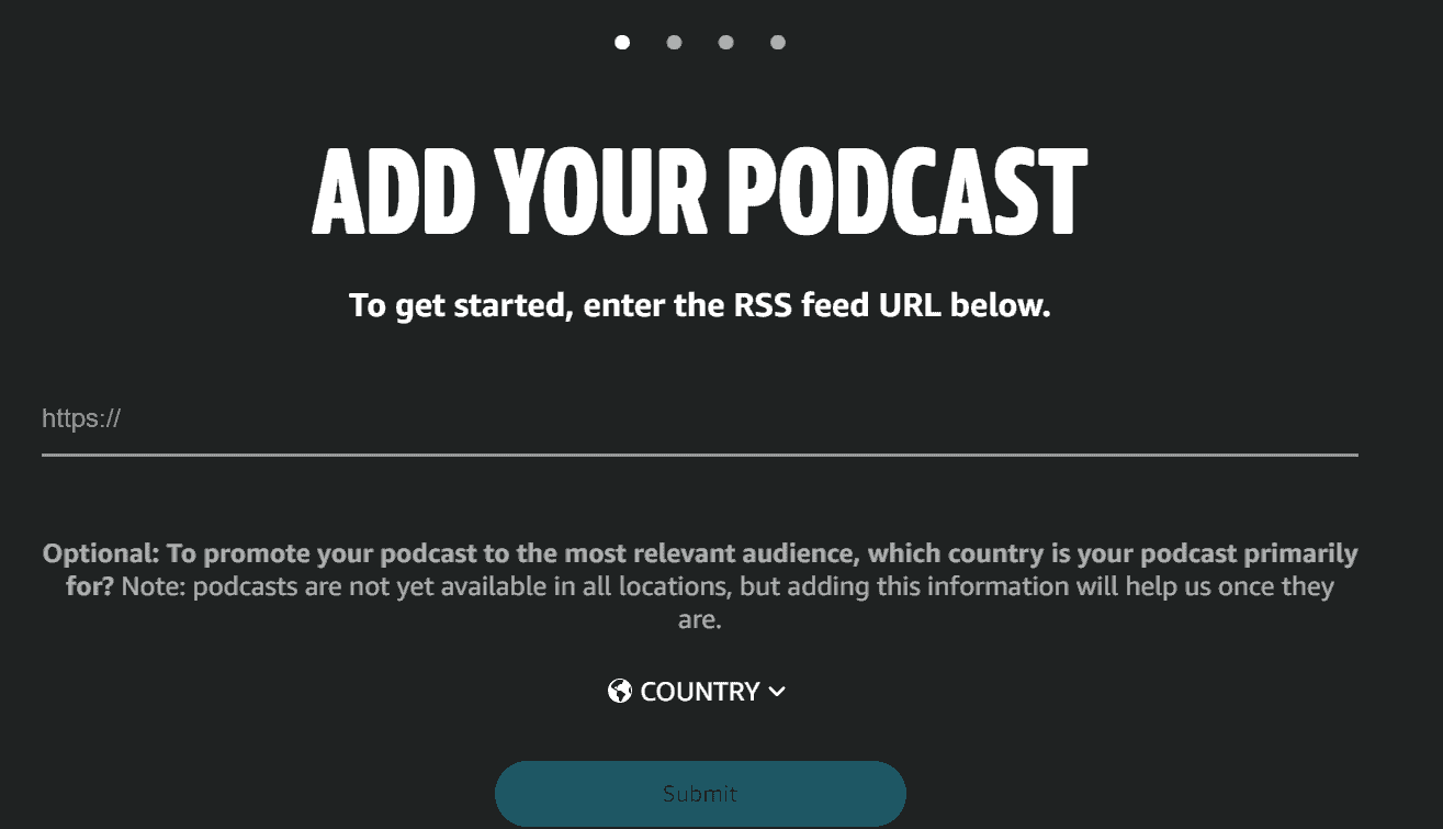 Amazon Music for Podcasters - add your podcast