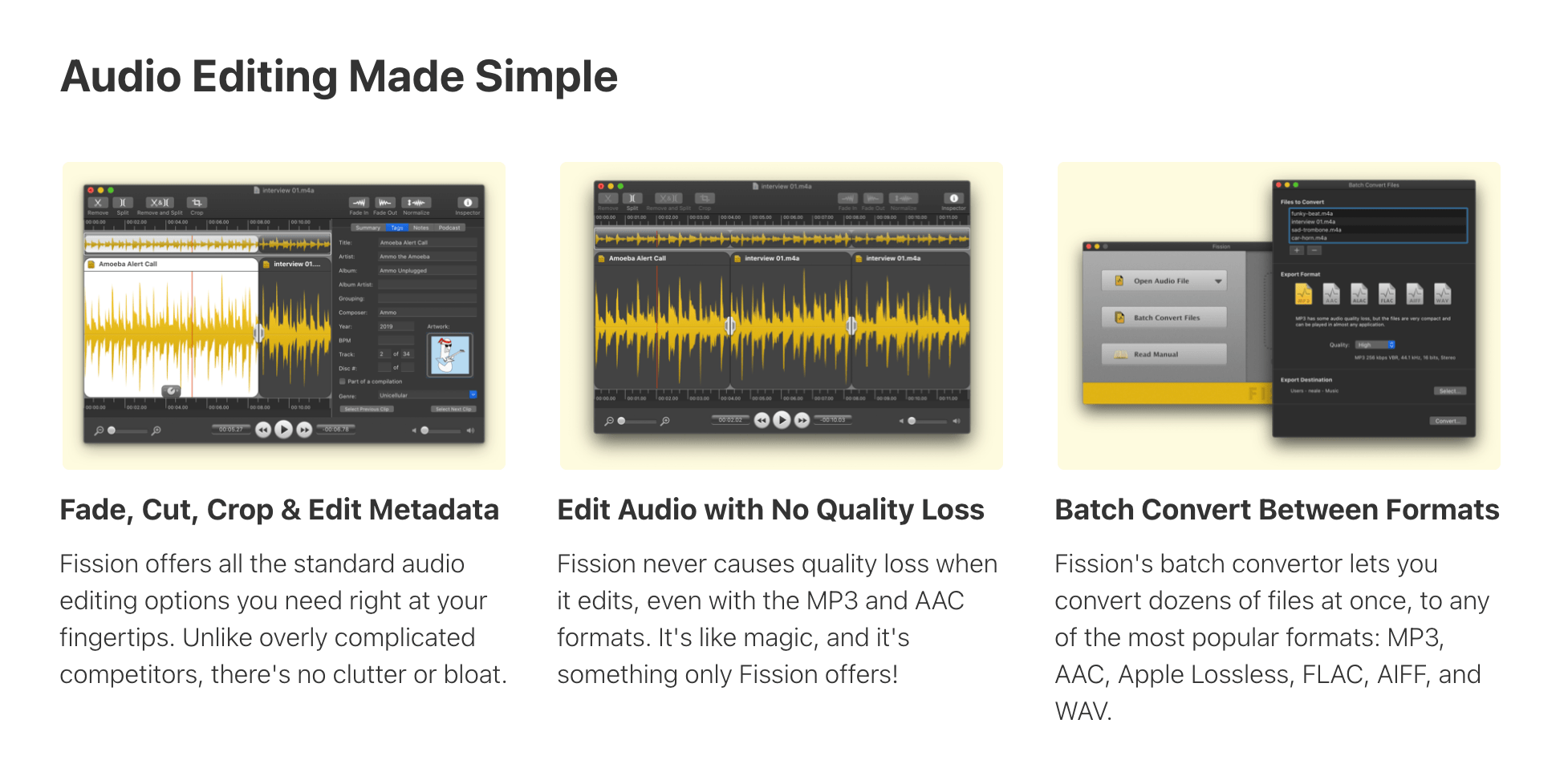 Best audio editing software -Fission