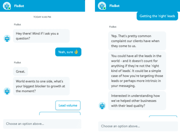 chatbot email marketing -flobot